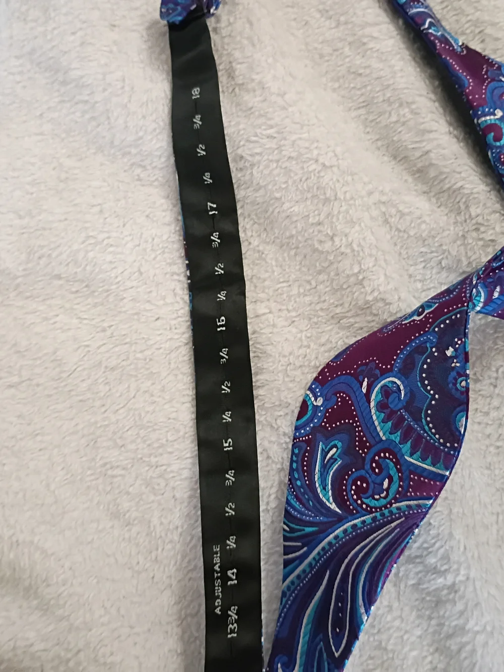 Silk Paisley Self-Tie Bow Tie in Purple and Teal